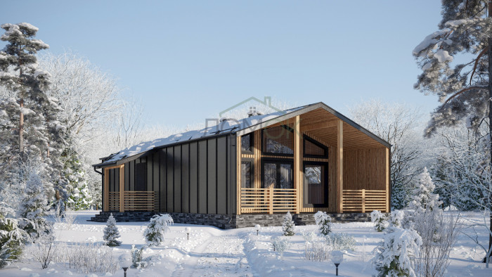 Каркасный дом БАРНЕВА 7х12.5