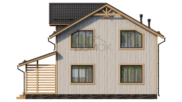 Каркасный дом Аверим 8х8 