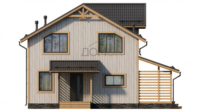 Каркасный дом Аверим 8х8 