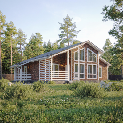 Каркасный дом Синара 10.7х13 