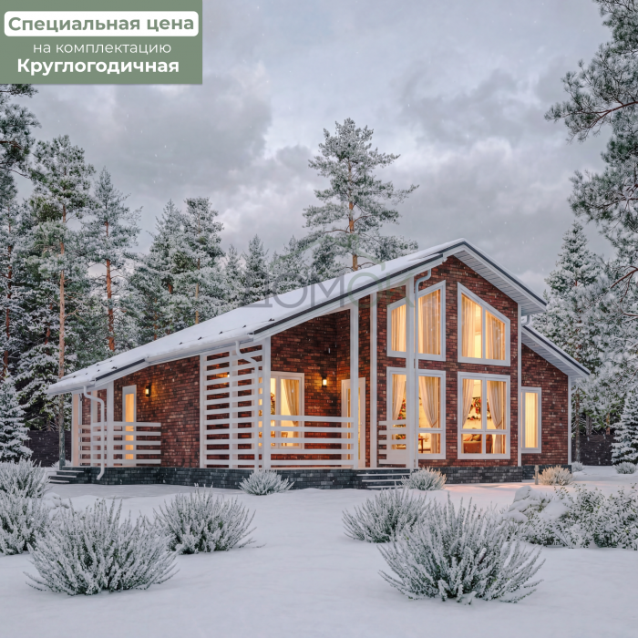 Каркасный дом Синара 10.7х13 