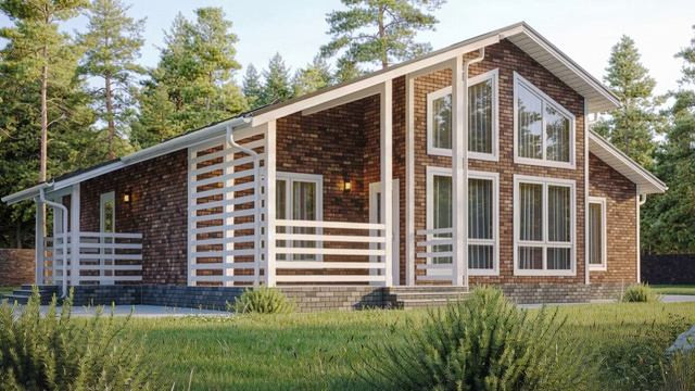 Каркасный дом Синара 10.7х13 