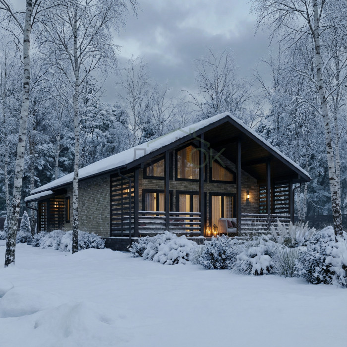 Каркасный дом Стивер 8х12 Лофт