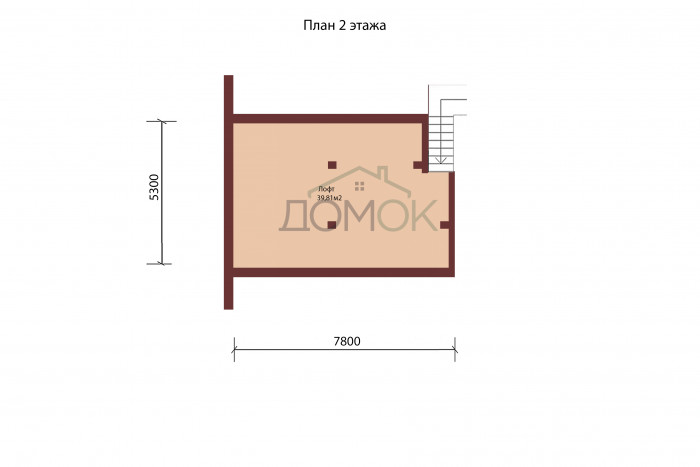 Каркасный дом Стивер 8х12 Лофт