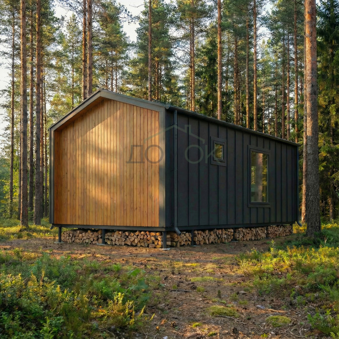 Каркасная баня Барн 6x4 