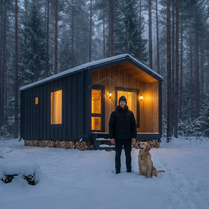 Каркасная баня Барн 6x4 